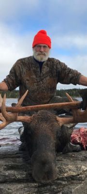 Man with Large Moose