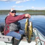 Jim Bauder with Walleye from Lawrence Bay Lodge