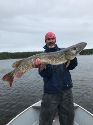 Bart with Giant Fish Caught in Reindeer Lake